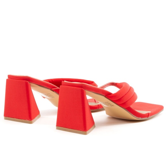 Lemonade Red Block Heels. - Picture 4 of 9